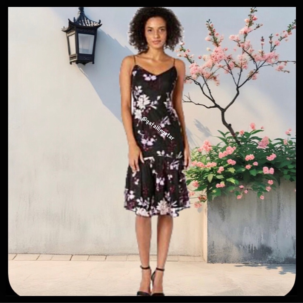 Adrianna Floral Sequin Embellished Slip Dress